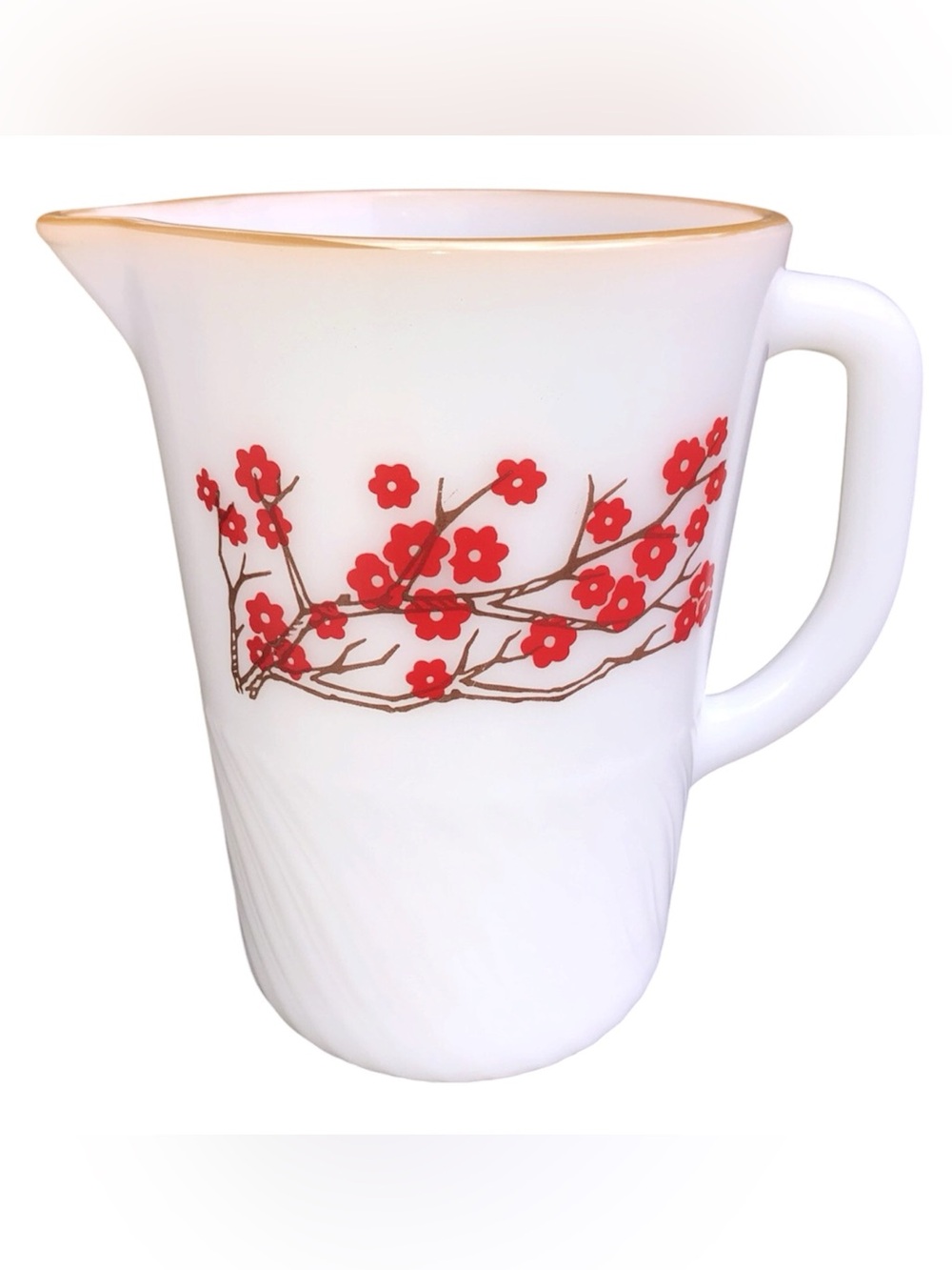 Vintage Termocrisa White Milk Glass Pitcher